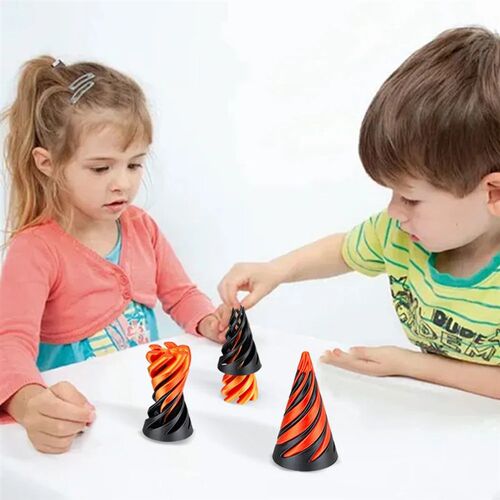 3D Printed Spiral Cone Toy Fidget Toy Stress Relief Impossib