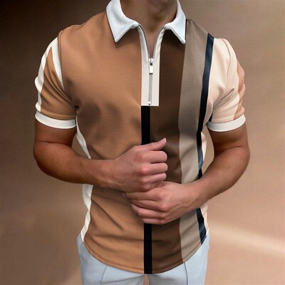 Digital Printed Striped Polo Shirt 2025 Striped Polo Shirt w