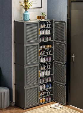 Household dustproof storage simple shelf shoe cabinet rack