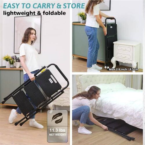 Step Ladder 3 Step Folding with Handgrip, 500Lbs Steel Step