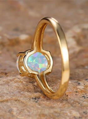 Big Oval Stone Engagement Ring White Fire Opal Egg Rings For