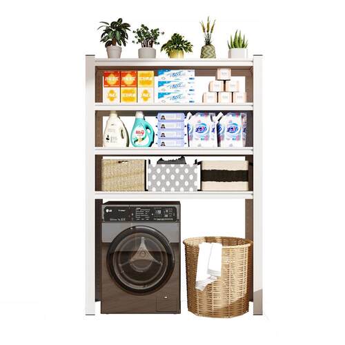 Storage rack above the flip cover of the washing machine dru