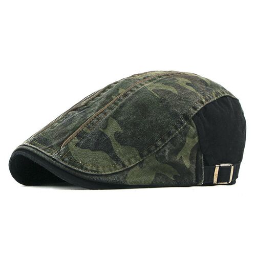 Spring Summer Newsboy Caps Men Camouflage Cotton Flat Peaked