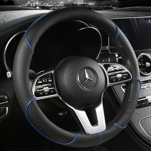 Full leather stitching line car steering wheel ver, Three-di