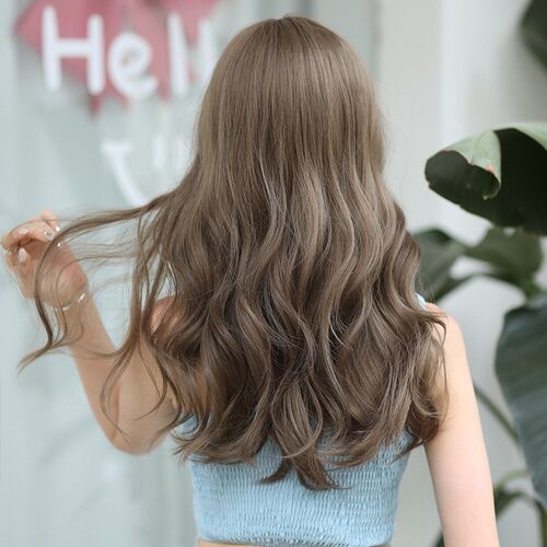 New MidParted Wig Long Curly Wavy Full Head Wig Ladylike Wig