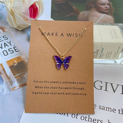 Hot Sale Boho Butterfly Pendant Necklace波西米亚蝴蝶吊坠项链