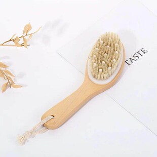 Dry Skin Wood Body Brush Exfoliation Natural Bristle Back Br