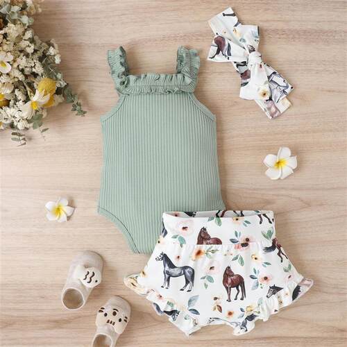 Citgeett Summer Infant Baby Girl Pants Suit Casual Party Off
