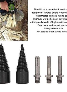 Pack Of 6 Log Splitter Bits, 32Mm 42Mm Removable Splitting