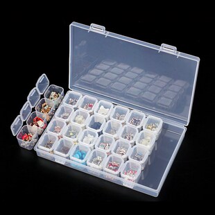 28 Grids Diamond Embroidery Storage Box Bins Medicine Diamon