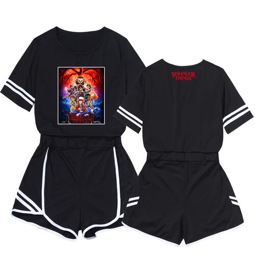 Stranger Things Season 4 Suit 2022 Summer Two Piece Set Wome