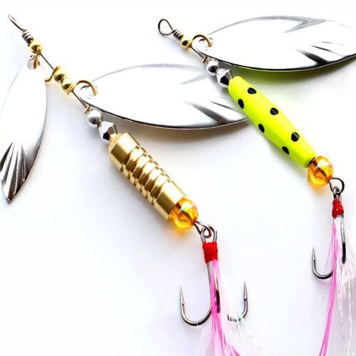 1 Pcs Metal Sliver Rotating Sequins Spoon Lure 7g/10g Spinne