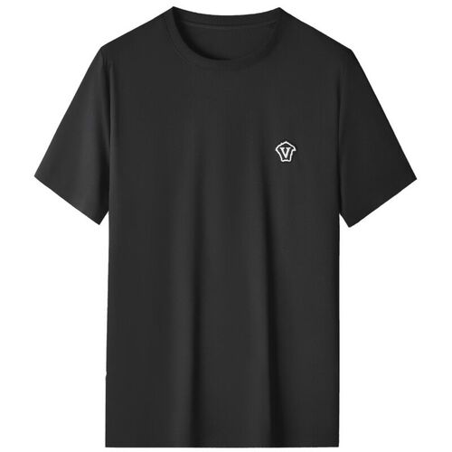 High-end Ice Silk Short-sleeved Mens Round Neck Summer Thin