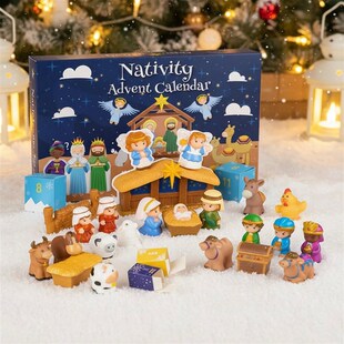 Nativity Advent Calendar 2025 with Nativity Scene Figures Ch