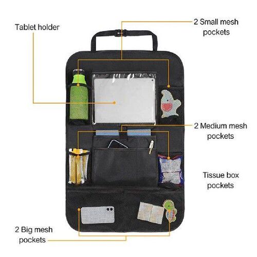 Car Seats Back Storage Bag Large Capacity Tissue Cup Holder
