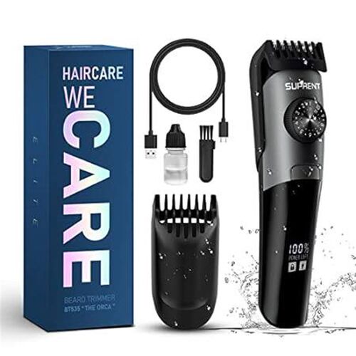 SUPRENT Beard Trimmer for Men Waterproof, IPX7 Profession