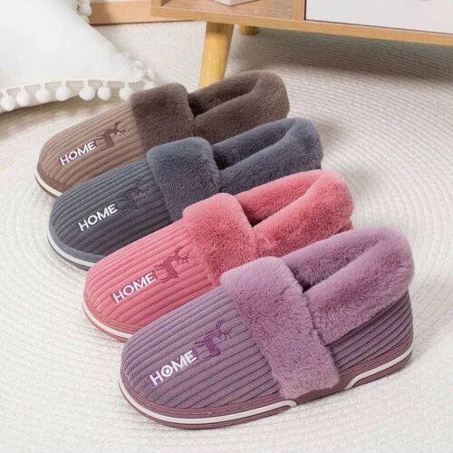 Women Men Couples Home Slippers New Fashion Warm Winter Furr