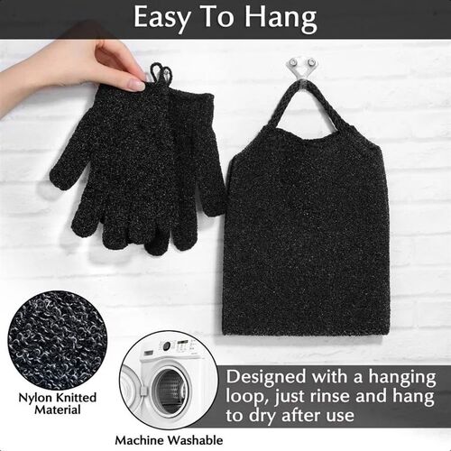 Exfoliating Back Scrubber Bath Gloves Set Exfoliating Shower