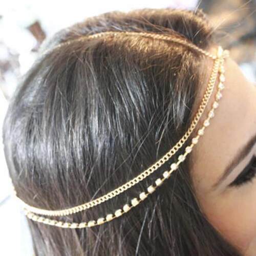 Classic multilayer drop crystal chain tassels Woman with hea