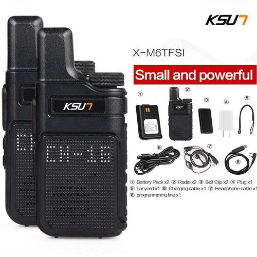 New M6 Handheld PMR446 FRS Walkie Talkie 2pcs Set Radio Stat