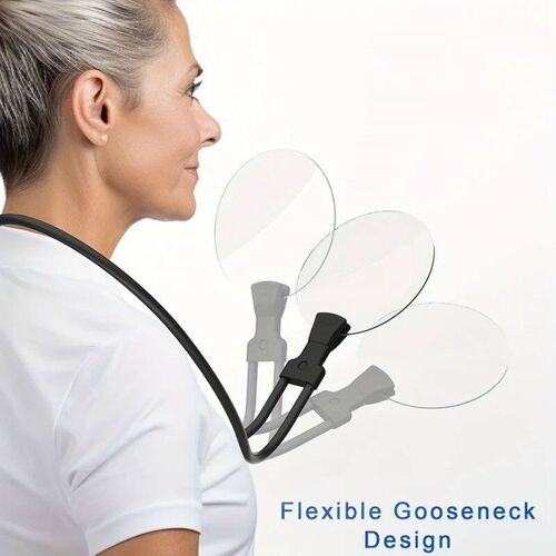5X Magnifying Glass Pro - Hands-Free, Adjustable, Stand-Neck