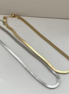 Titanium Steel New Fish Lin Flake Chain Cuban Chain Advanced