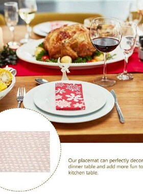 6 Pcs Mat Placemats Beige 2x2 Bulk Placemats Washable