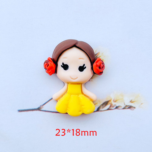 20Pcs New Cute Resin Mini Cartoon Princess Flat Back Cabocho