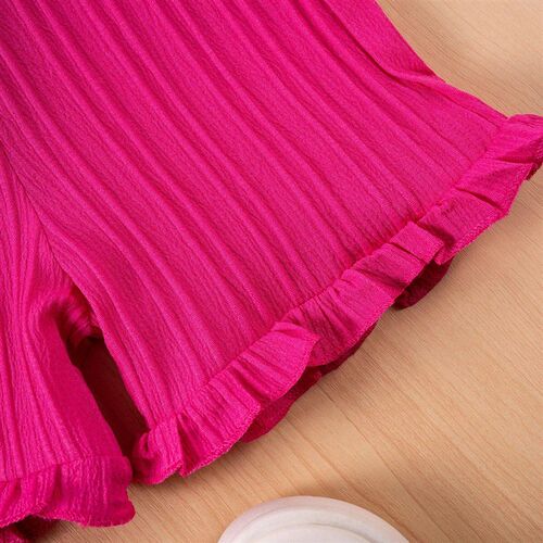 2025 New Girls Summer Fashion Sets Sleeveless Ruffle Tank T