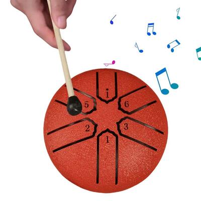 Rain Drum 3 Inches 6 Notes Steel Tongue Drum Mini Handpan Mu