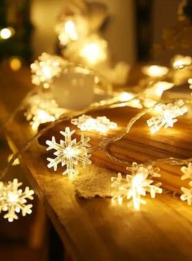 10M Snowflake Fairy Lights Snow LED String Lights USB/Batter
