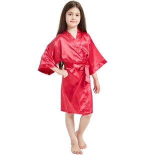 Girl Sleepwear Kimono Robe Wedding Party Flower Baby Nightdr