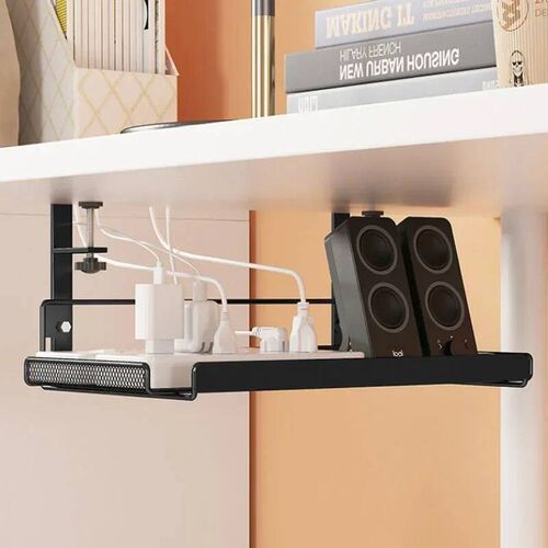 Under Desk Cable Management Tray, No Drill Steel Desk Cable