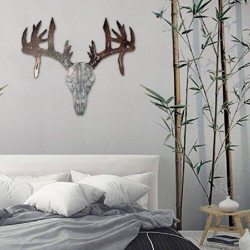 Wall Decor Metal Deer Skull Rustic Deer Skull Bow Storage
