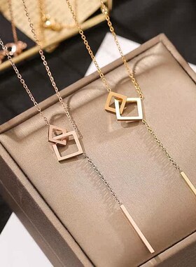 Titanium steel light luxury new model titanium steel square