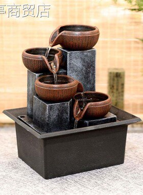 European fountain water living room desktop creative home