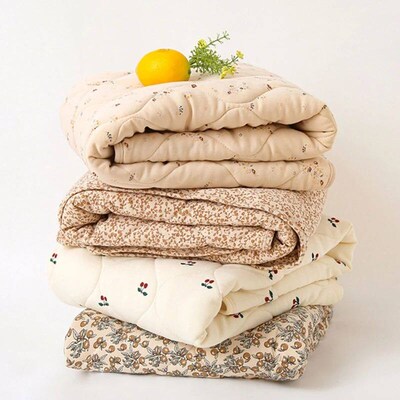 New Autumn Winter Warm Baby Blanket Soft Cotton Cherry Print
