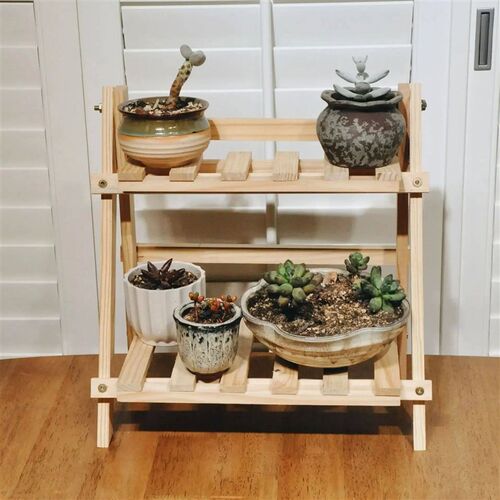 1p Bilayer Wooden Storage Shelf  Desktop Organizer Shelves T