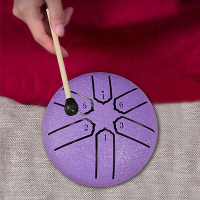3 Inches 6 Tones Steel Tongue Drum Outdoors Rain Drum Instru