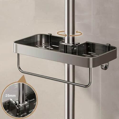 Bathroom Shower Storage Shower Gel Shampoo Rack Shower Rod R