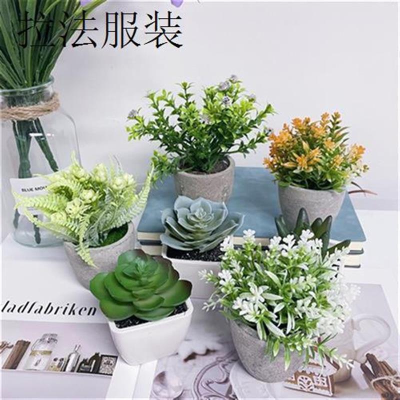 New Artificial Plants Bonsai Small e Pot Fake Plant Flowers图片
