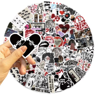 10/50/100pcs Downtown Y2K Girls Aesthetics Cartoon Graffiti