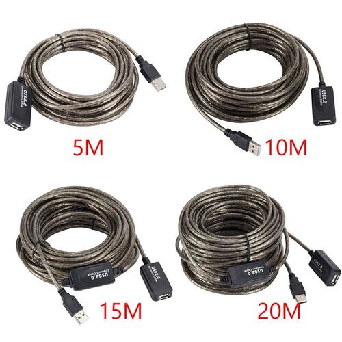 5/10/15/20m USB 2.0 Extension Cable High Speed Male To Femal
