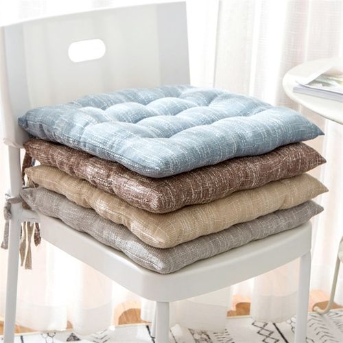 亚麻加厚坐垫餐桌椅垫板冬季棉麻办公室椅子学生宿舍久坐屁垫