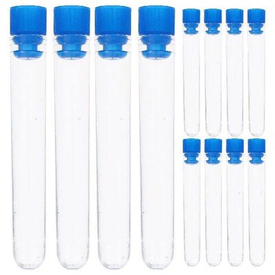 50 Pcs Test Tubes Laboratory with Lids Sample Containers
