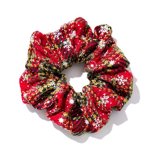 Christmas Gifts Snowflake Grid Headband Hair band rope Donut