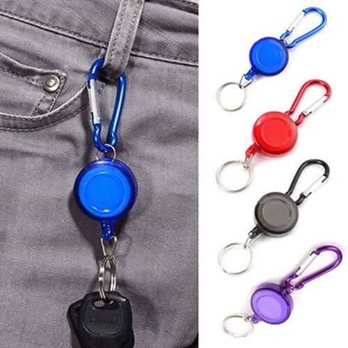 1PC Retractable Pull Keychain Badge Reel ID Lanyard Name Tag