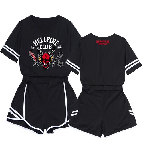 Stranger Things Season 4 Suit 2022 Summer Two Piece Set Wome