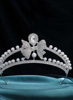 Crown Leaves Waterdrop Tiara Wedding Accessories Ladies Arti