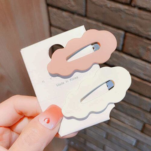 New Simple Frosted Edge Clip L BB Clip Headdress Hairpin Gir